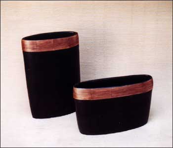 Black Terracotta Envelop Vase