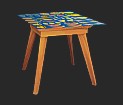 Painted Ceramic Table Contemporary