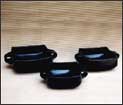 Black Terracotta square salad bowl